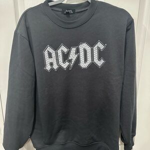 VINYL Black AC/DC Logo Crewneck Sweater